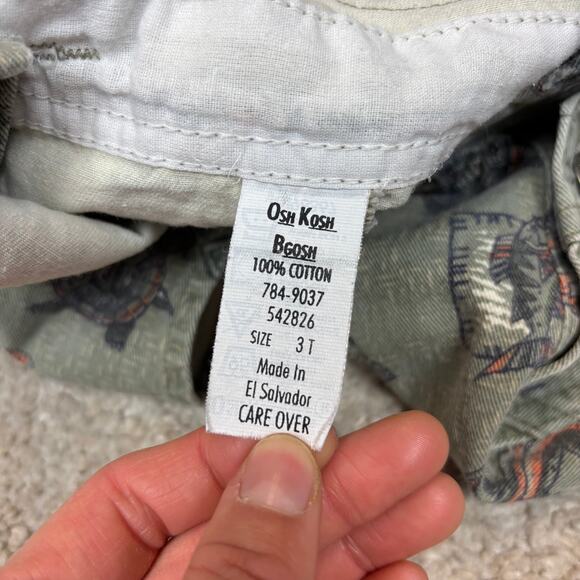 Vintage Oshkosh BGosh Vestbak Fish Turtle Lizard Overalls Baby Toddler 3T - Picture 5 of 8